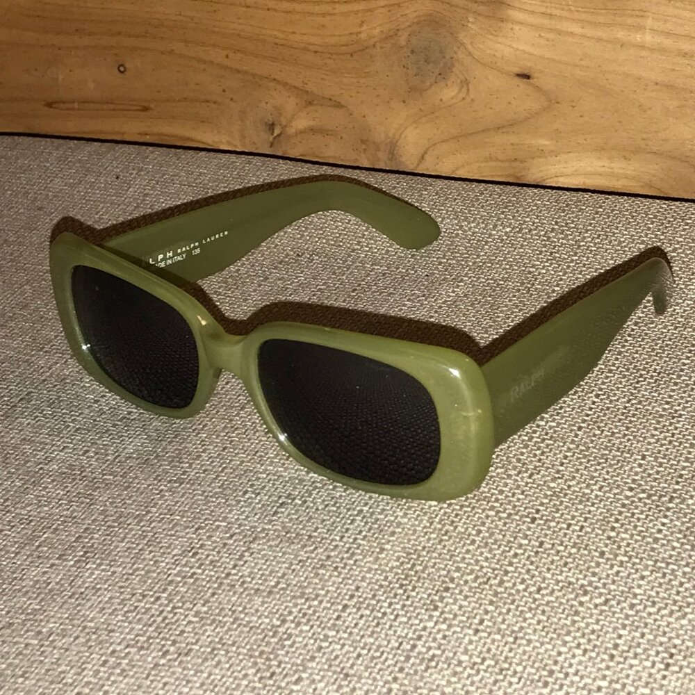 Fabulous Vintage Ralph Lauren Green Rectangle Sunglasses